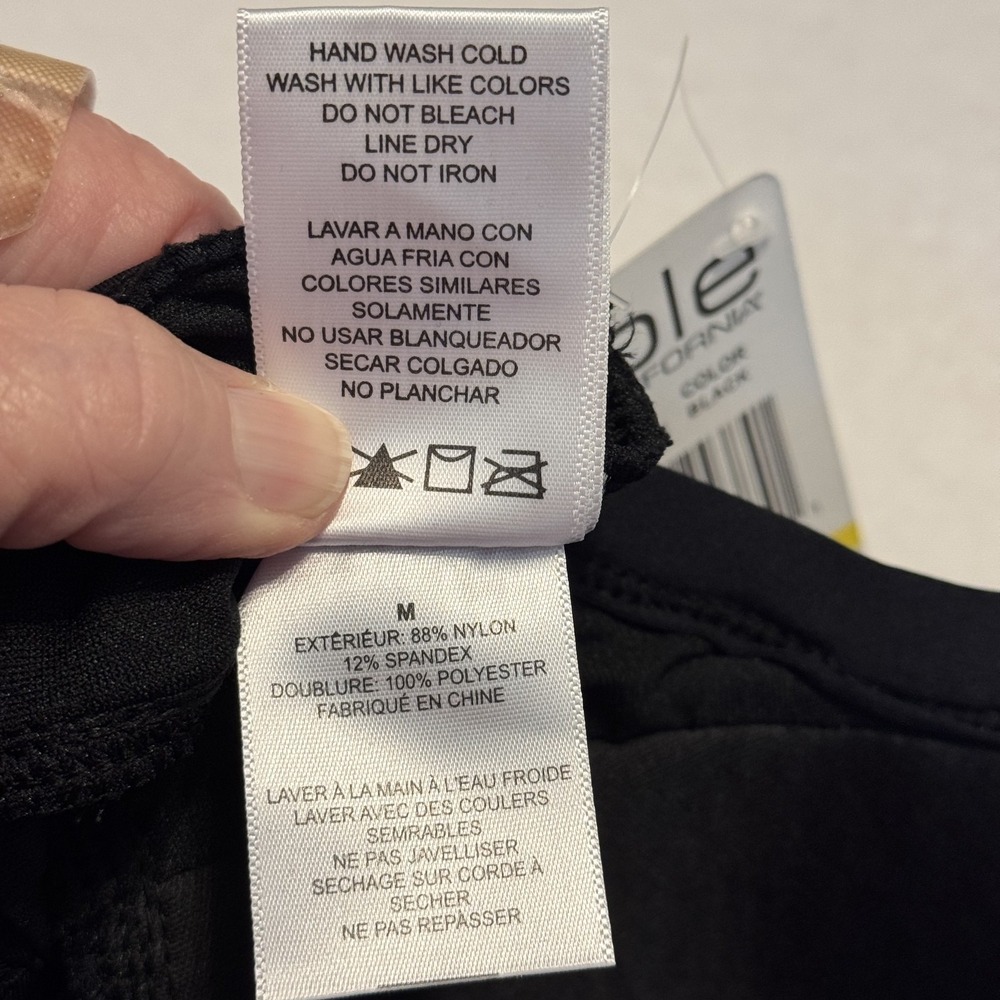 Cole of California Tankini Top Women Medium Black Swimsuit Convertible NEW - Picture 12 of 15